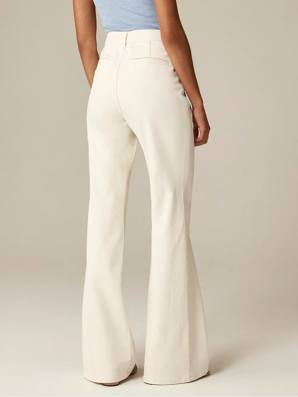 J. Crew Cream Wide-Leg Jeans